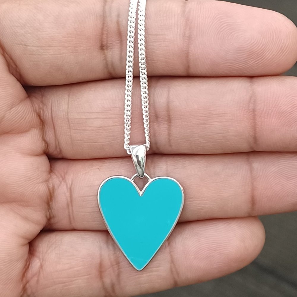 925 Sterling Silver Heart Shape Pendant